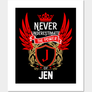 Never Underestimate The Power Jen | Jen First Name, Jen Family Name, Jen Surname Posters and Art